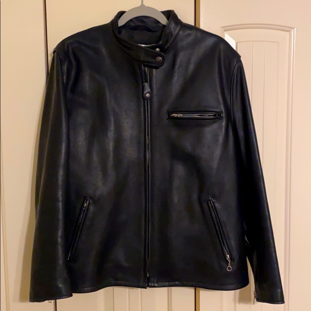Genuine Schott leather motorcycle jacket sz-14